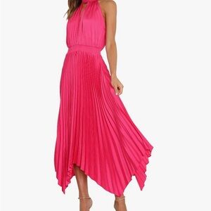 NWT Elegant Pink Halter Maxi Dress